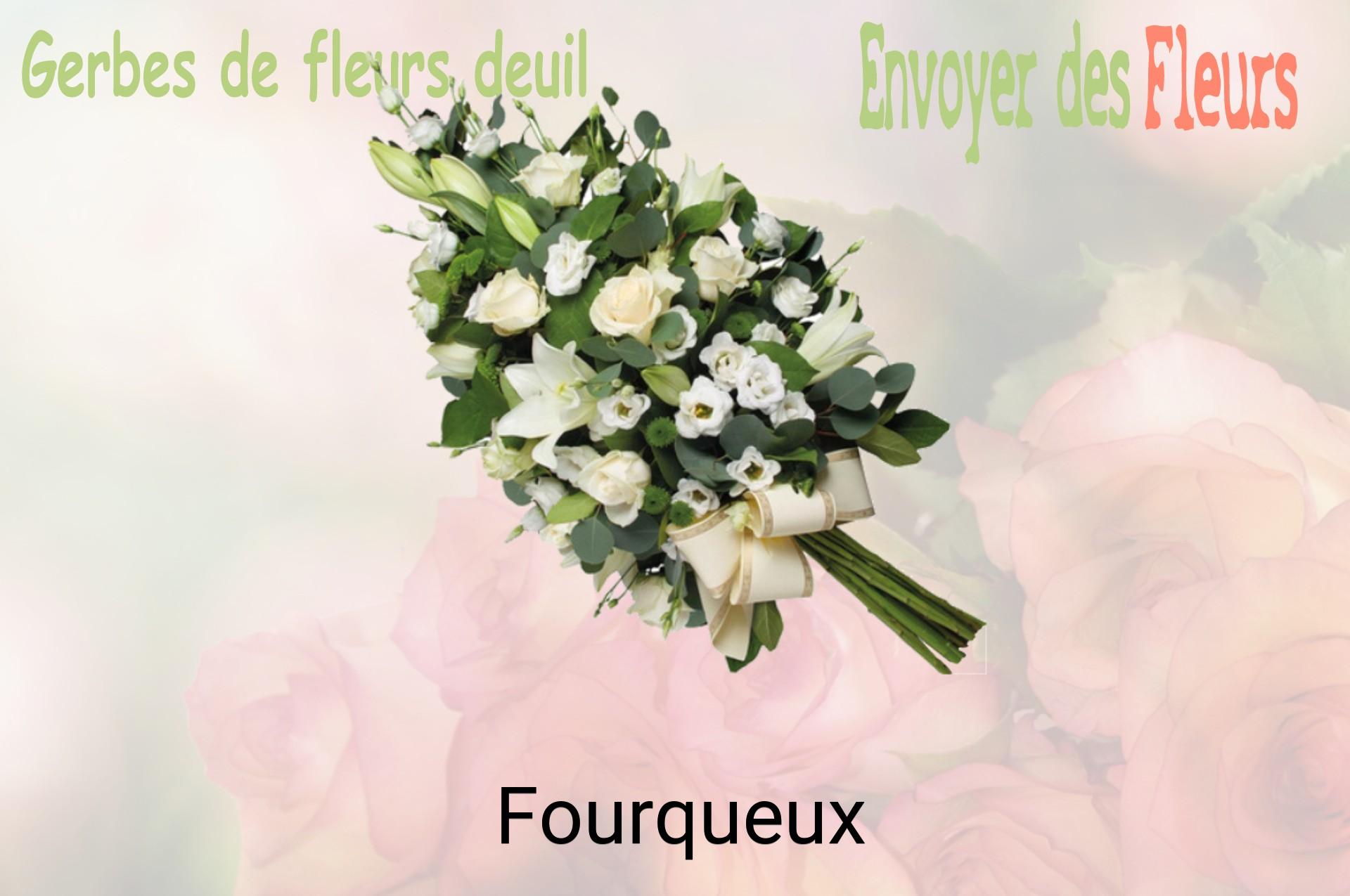 Gerbe de fleurs de deuil livrée à Fourqueux